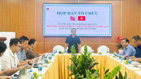  Họp triển khai công tác trận lượt về giữa ĐT Việt Nam và ĐT Nepal